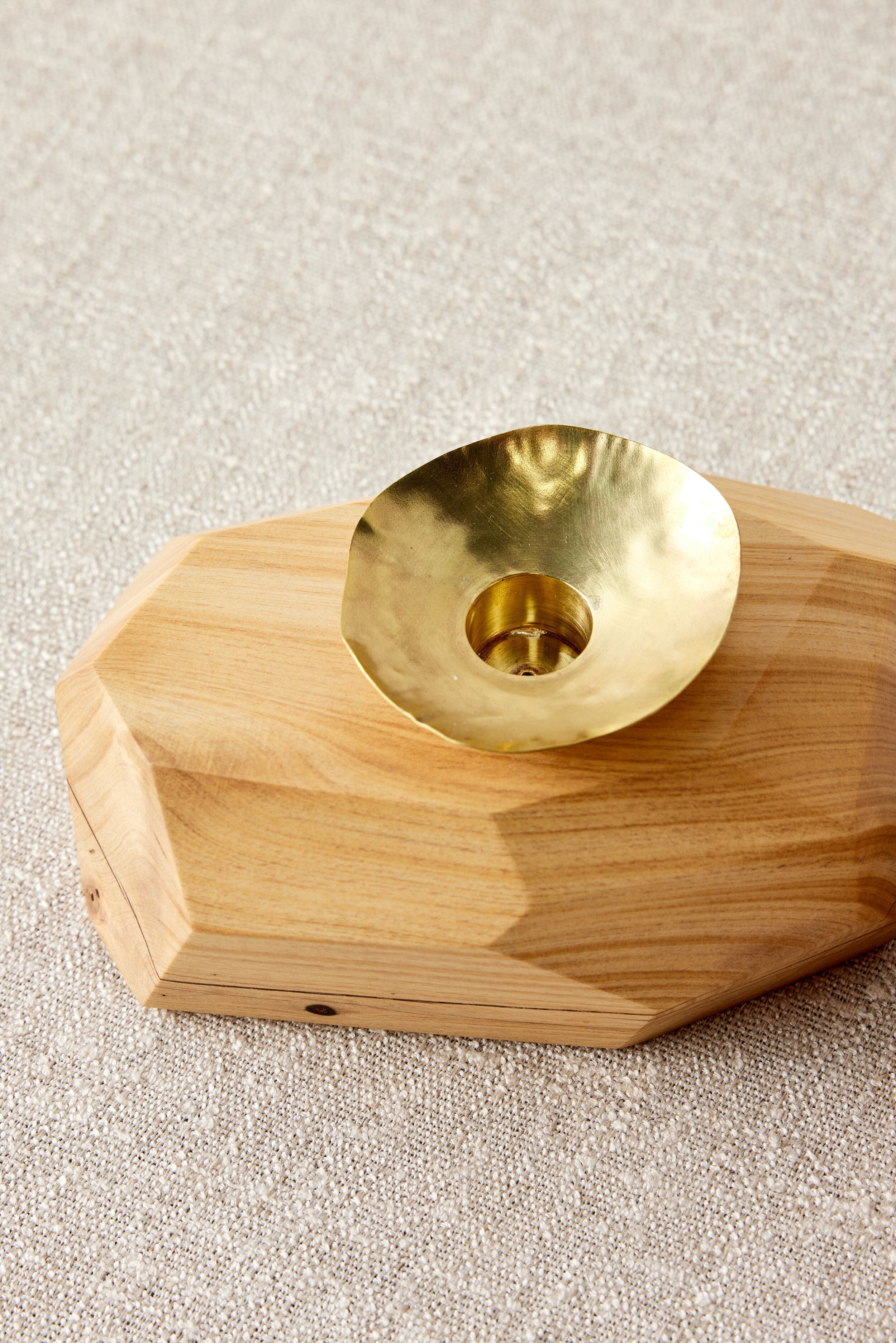 Wood Incense and Candle Holder by Dor+Kie