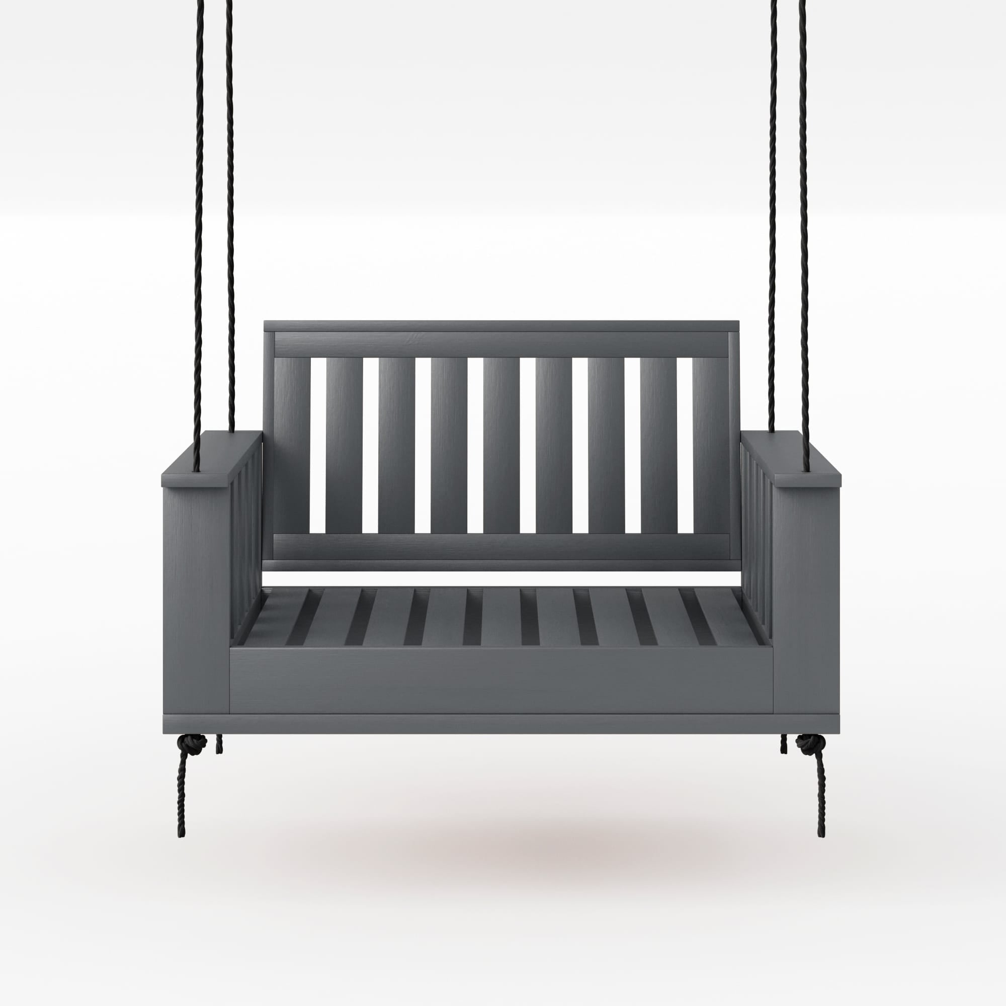 Amish Casual Rockford Daybed Swing Package with Included Cushions, Lounge, Dovetail Grey Paint