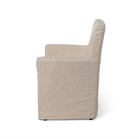 Rene Slip Covered Linen Arm Chair