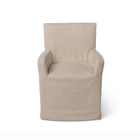 Rene Slip Covered Linen Arm Chair