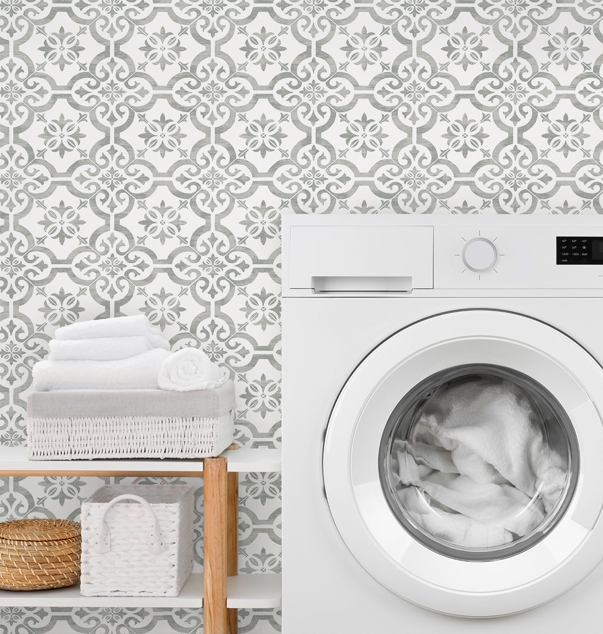 ET10010 Encaustic Faux Tile Unpasted Wallpaper