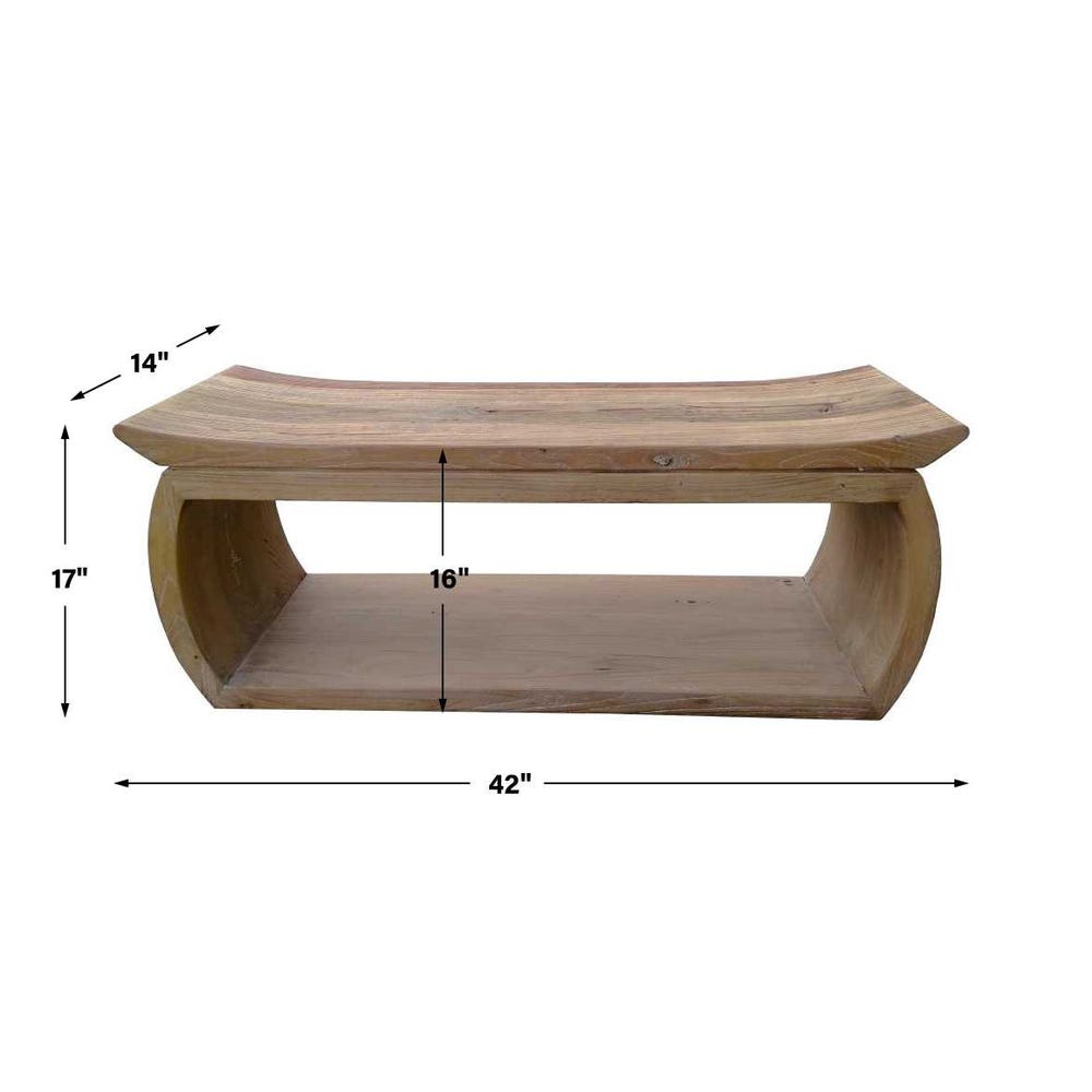 The Alder Reclaimed Elm Accent Bench/Stool