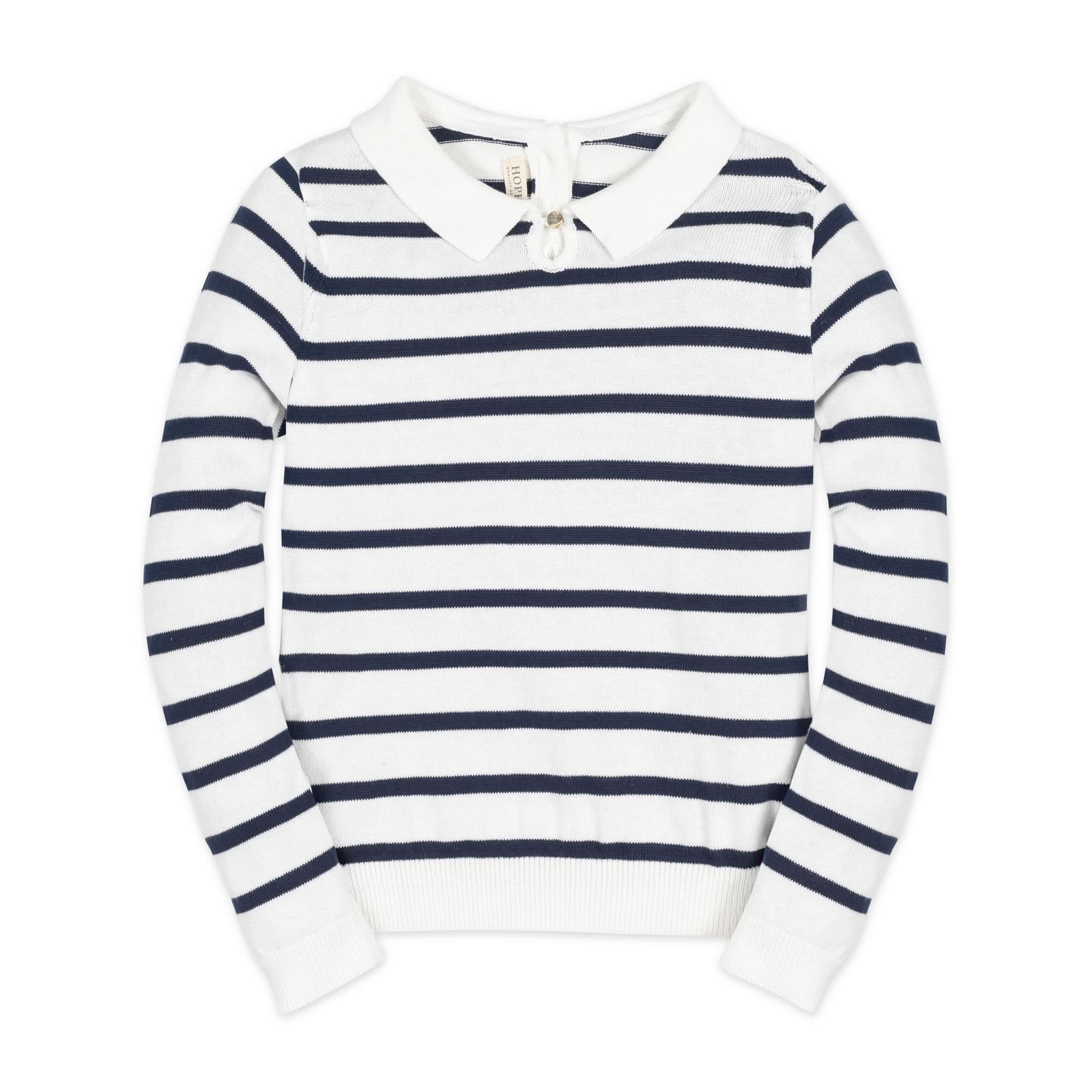 Organic French Collared Keyhole Sweater - Baby