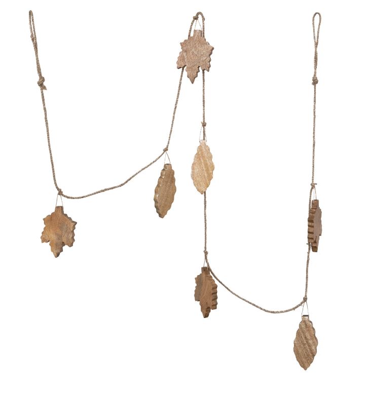 Wooden Leaf Garland