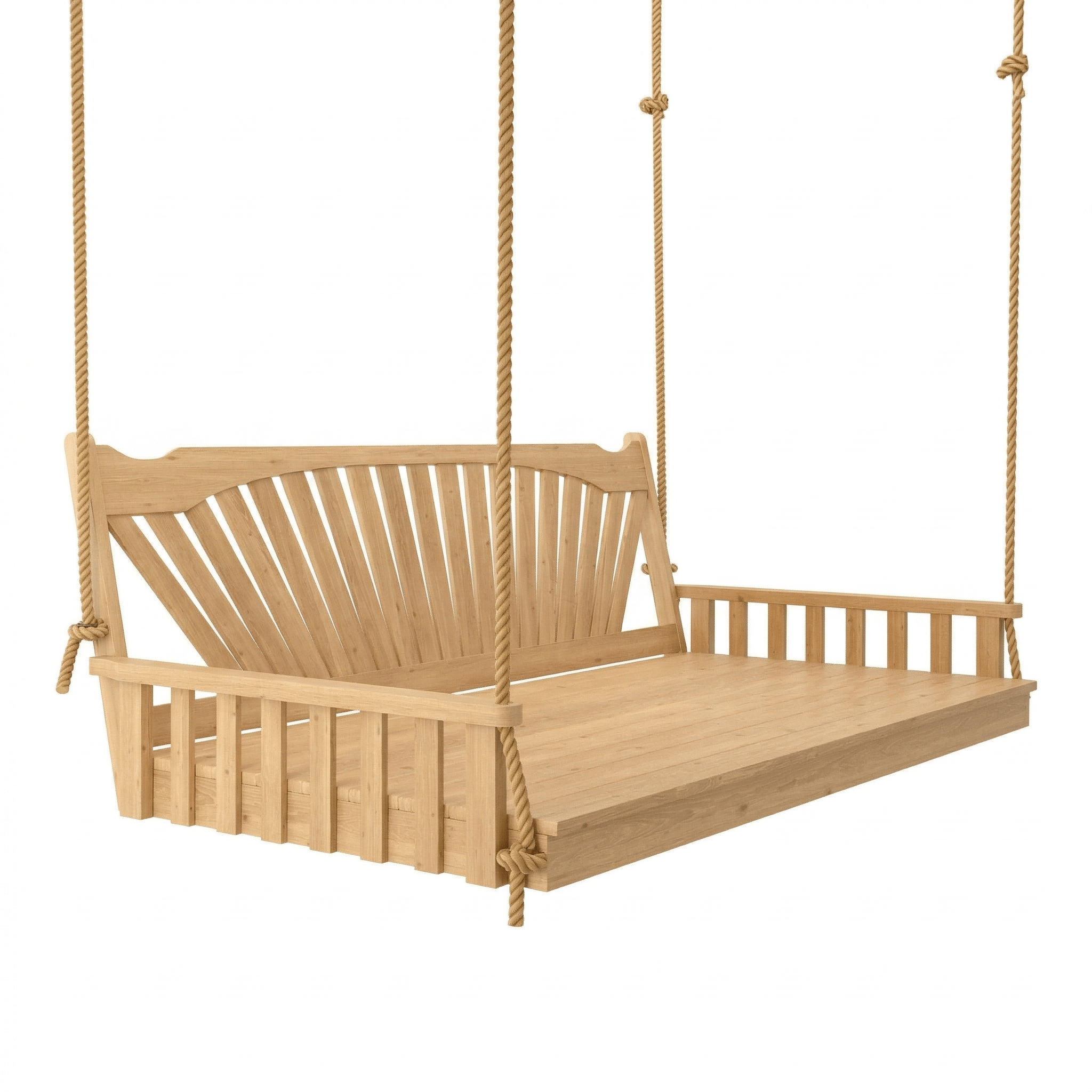 Keystone Amish Co. 5 Foot Sunburst Red Cedar Swing Bed, Unfinished