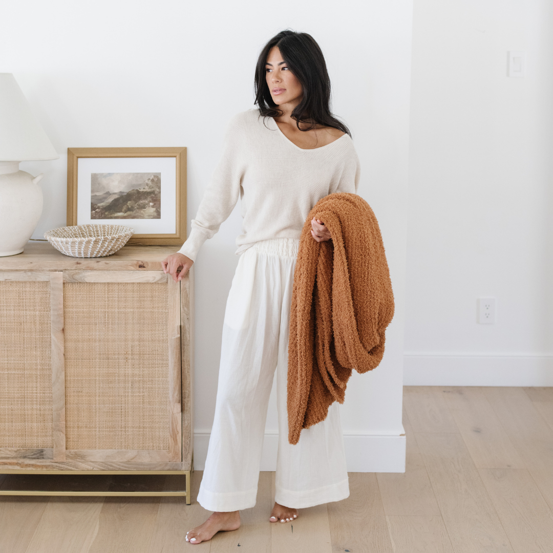 RIBBED BAMBONI® THROW BLANKETS
