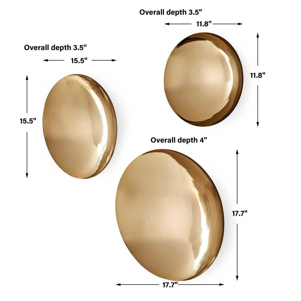 Aurélie Golden Bowls, Wall Decor