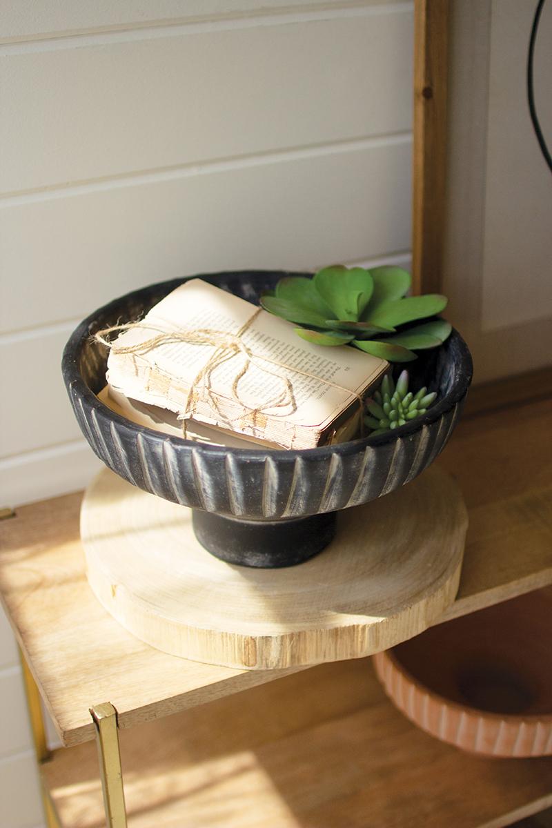 Black Footed Clay Compote