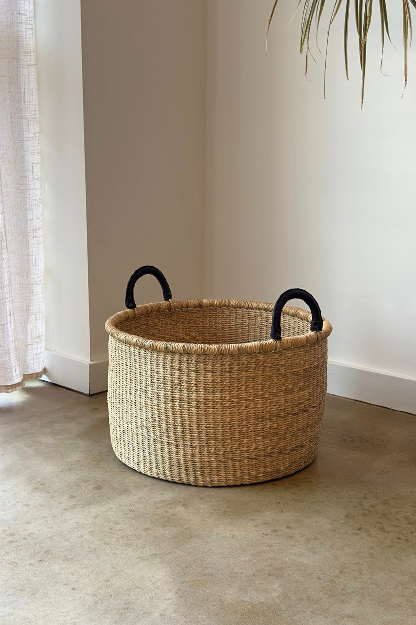 Low Laundry Basket - Natural