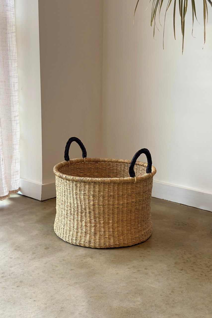 Low Laundry Basket - Natural