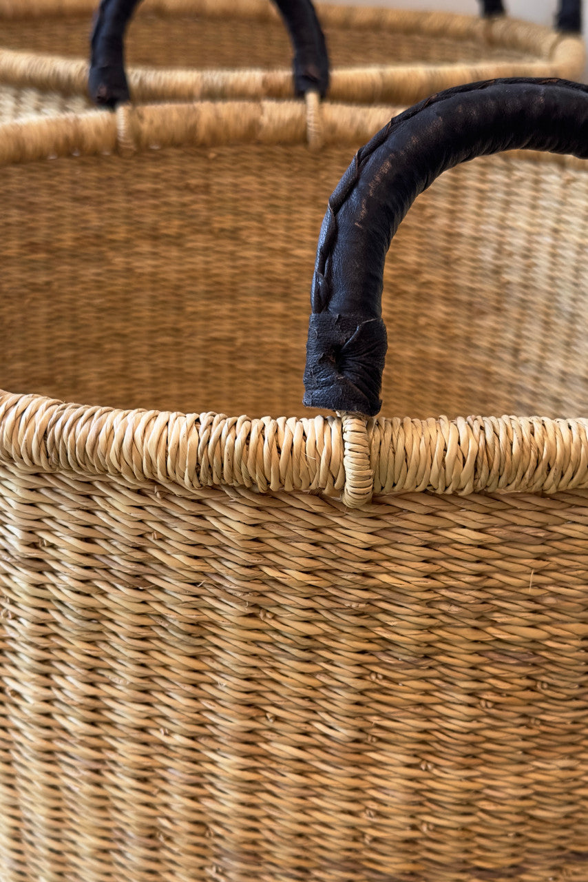 Low Laundry Basket - Natural