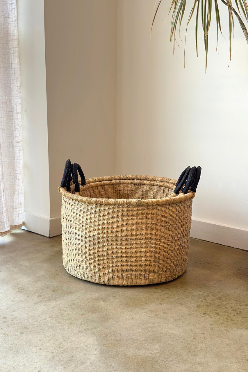 Low Laundry Basket - Natural
