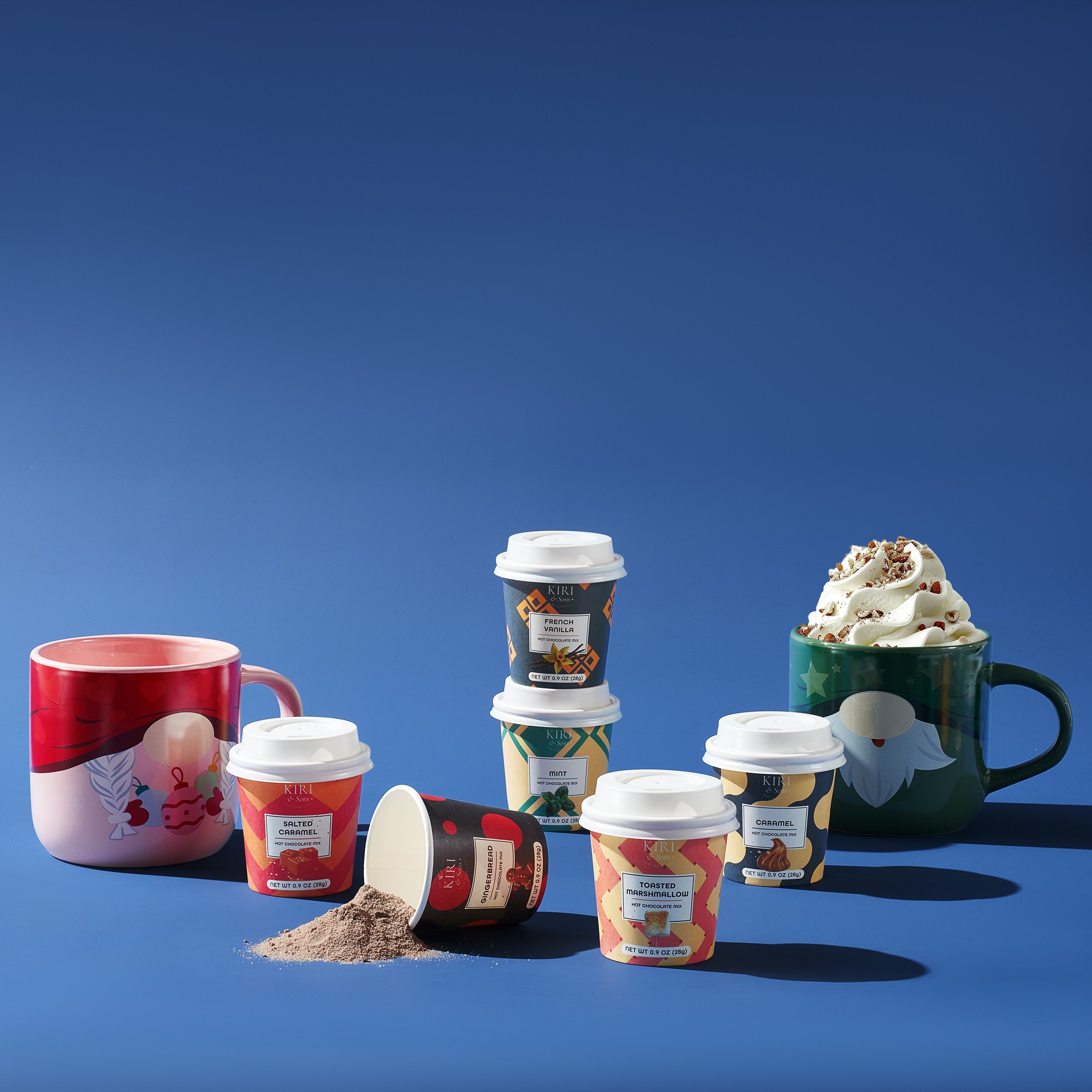 Gourmet Hot Cocoa Gift Set Cup Hot Chocolates Set Of 6 Flavors Salted Caramel French Vanilla Caramel