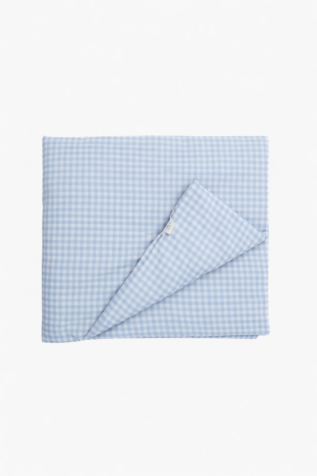Blue White Gingham Crib Quilted Blanket