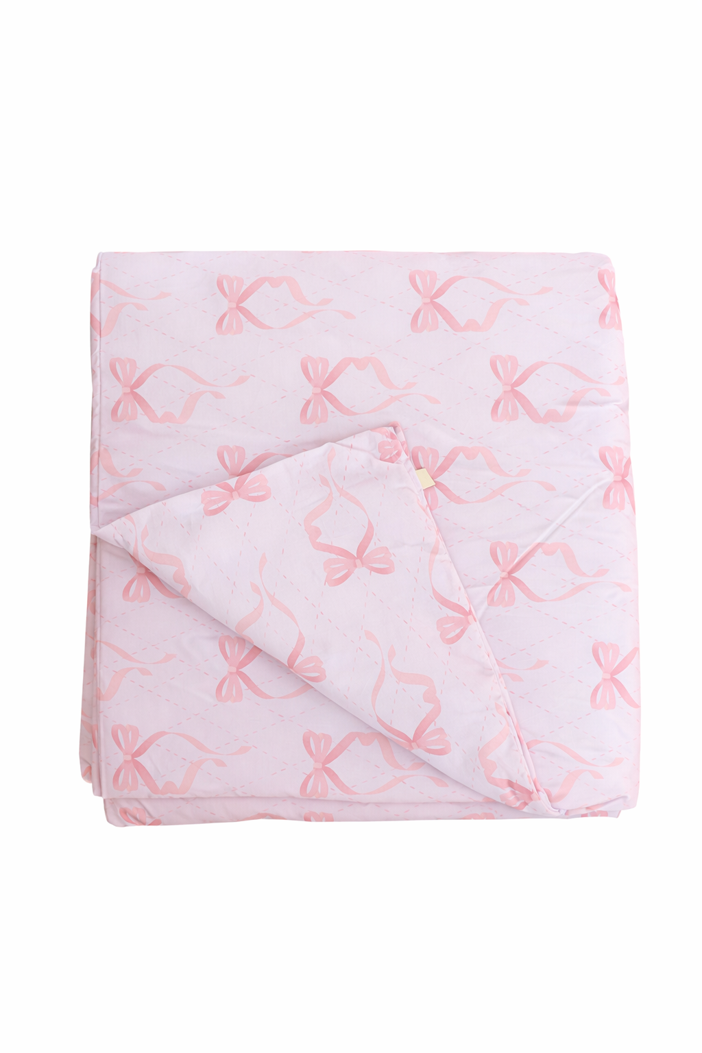 Pink Bow Crib Quilted Blanket