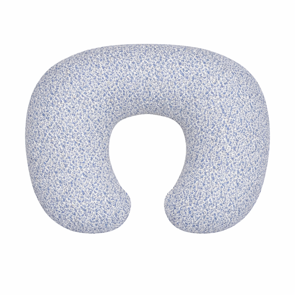 Blue Floral Nursing Pillow Cover