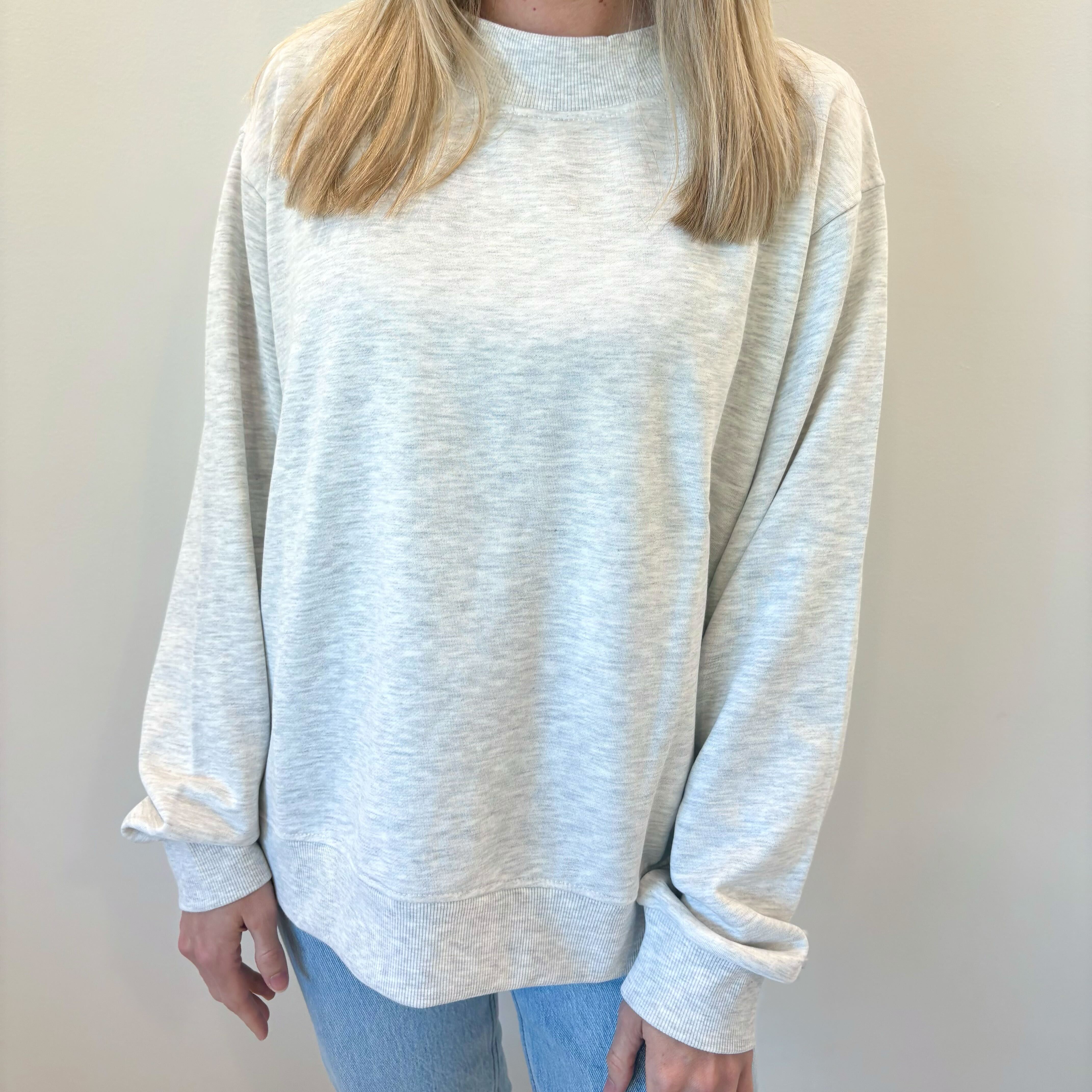 Ash Oversized French Terry Mockneck