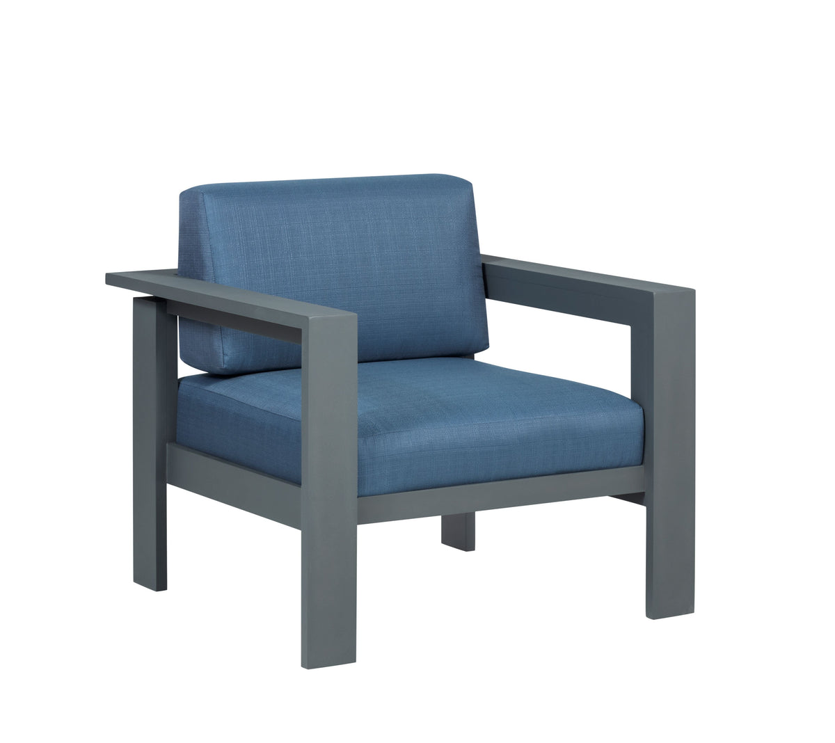 Sardinia Aluminum Frame Outdoor Sofa Set - Blue Cushions