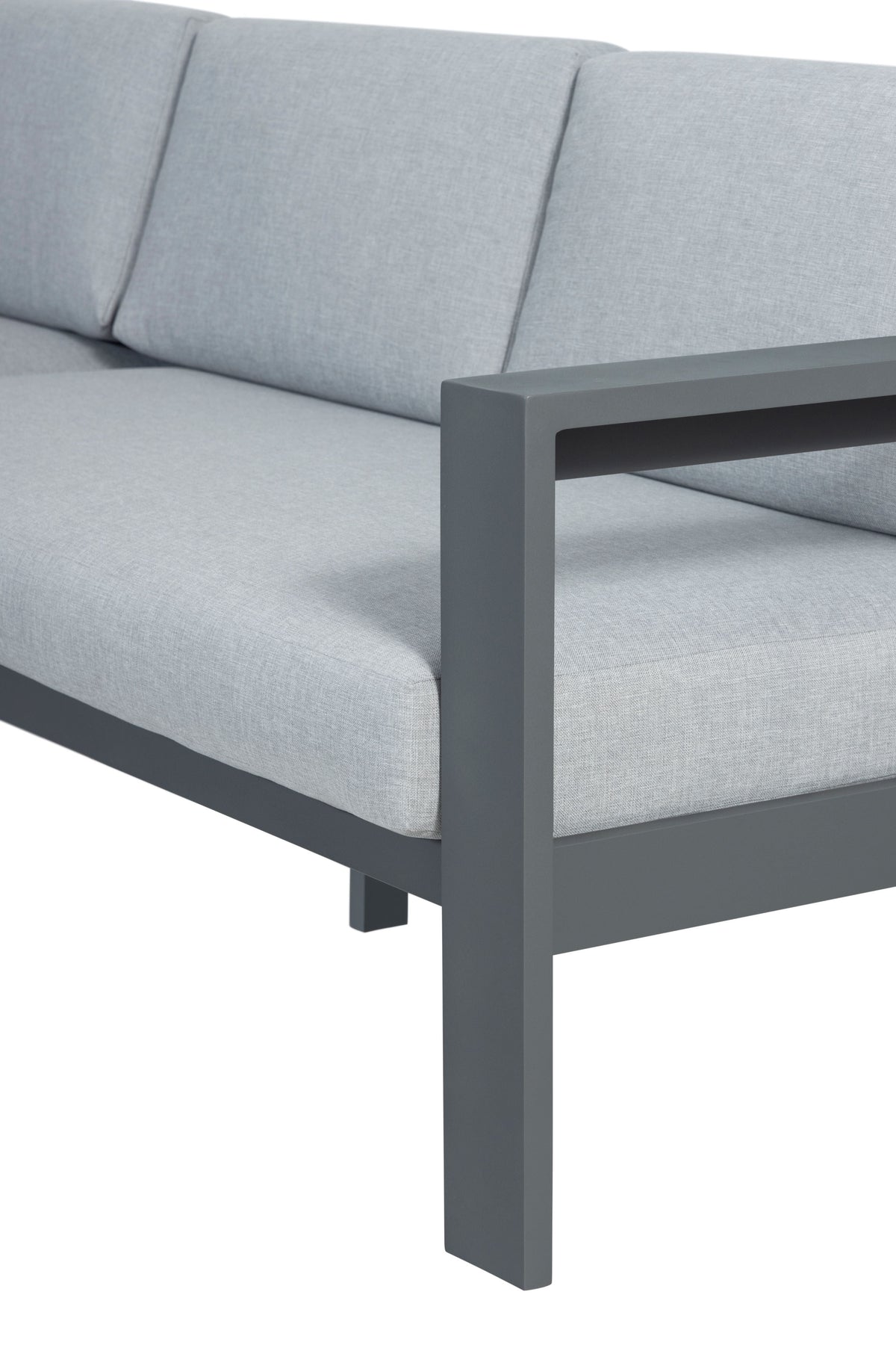 Sardinia Aluminum Frame Outdoor Sectional Sofa - Gray