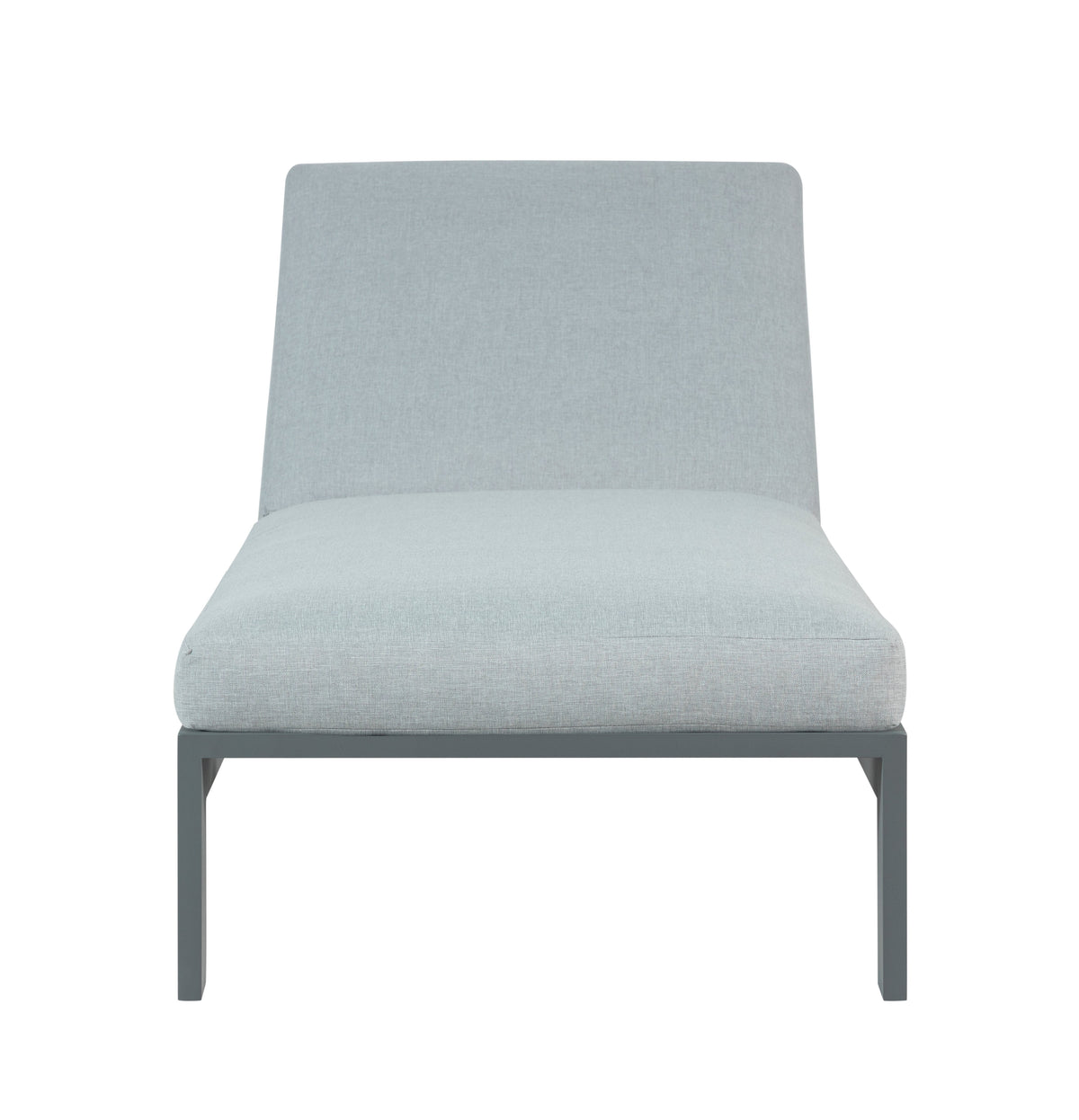 Sardinia Outdoor Chaise with Aluminum Metal Frame - Gray