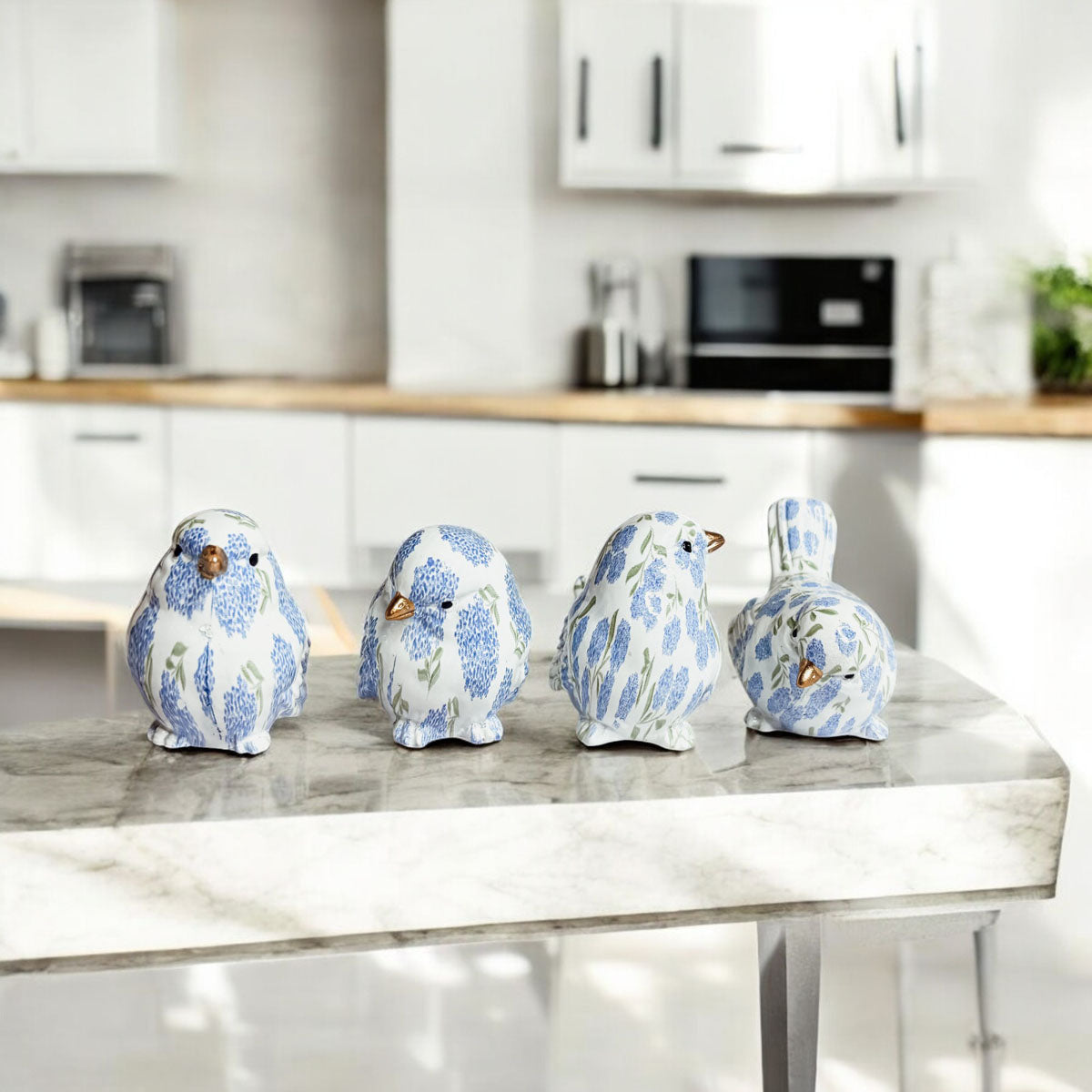 Blue Hydrangea Birds