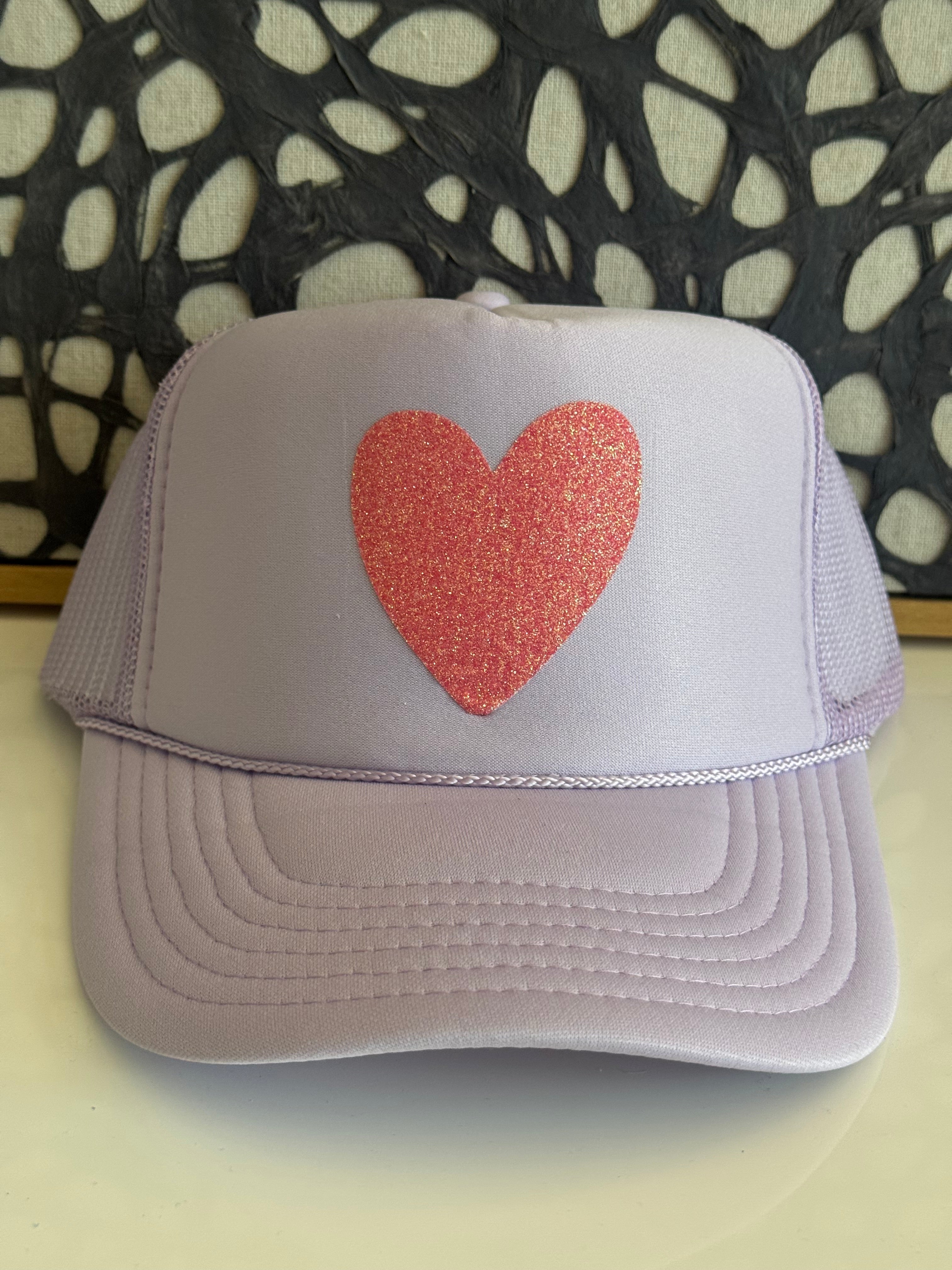 Artsy lavender HEART hat