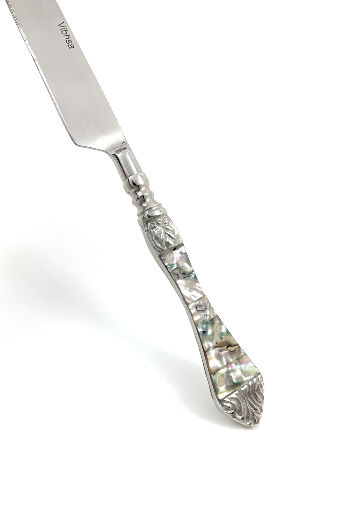 Vibhsa Stainless Steel Flatware set of 20 with Seawork Handle