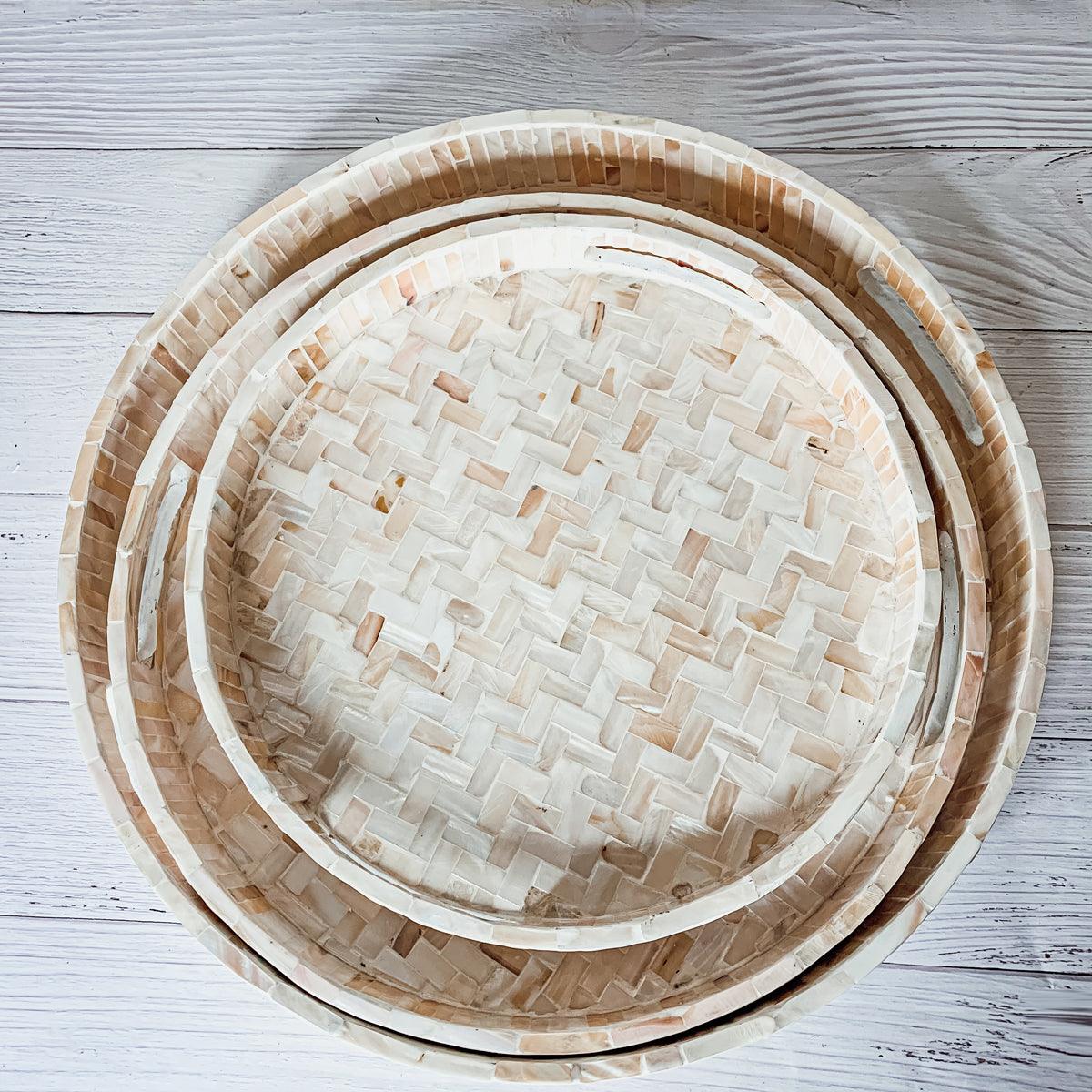 Cream Herringbone