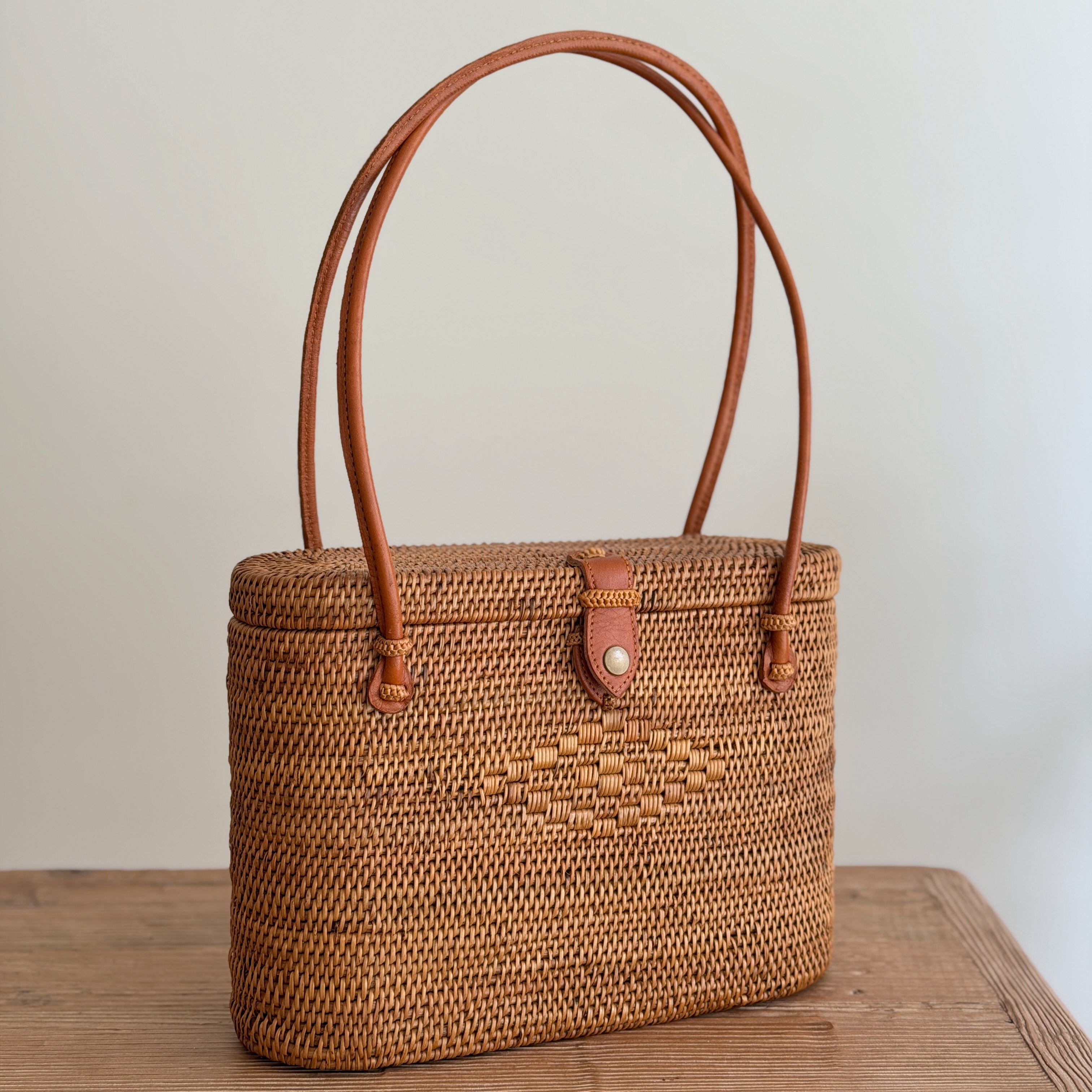 Bali Rattan Handbag - Capri