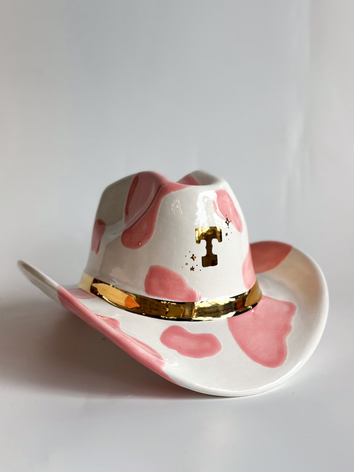 Monogrammed Cow Print Cowboy Hat