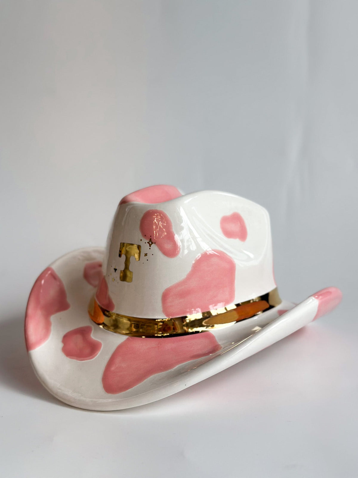Monogrammed Cow Print Cowboy Hat