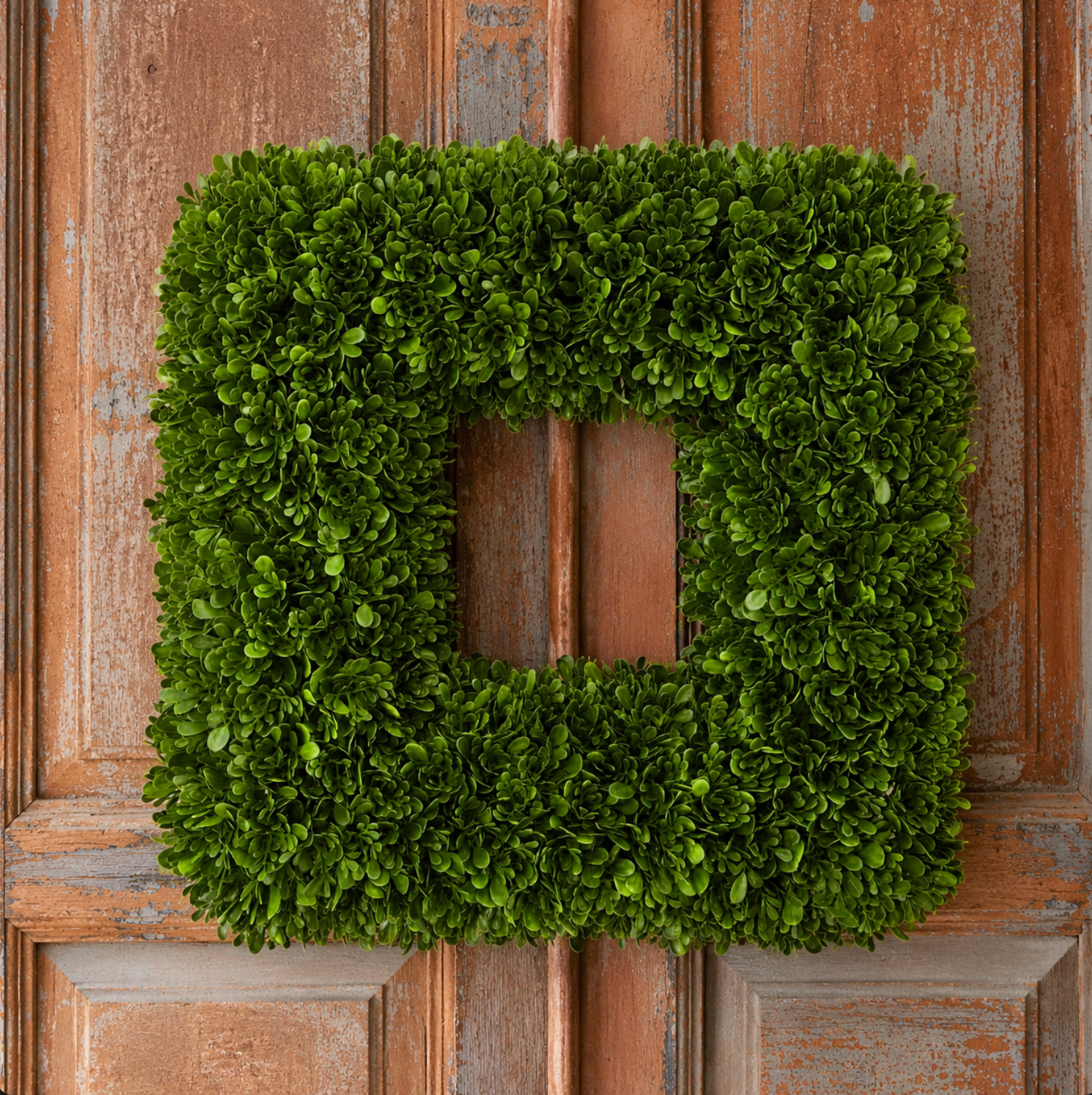 17” Tea Leaf Square Wreath UV Resistant (Indoor / Outdoor)