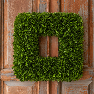 17” Tea Leaf Square Wreath UV Resistant (Indoor / Outdoor)