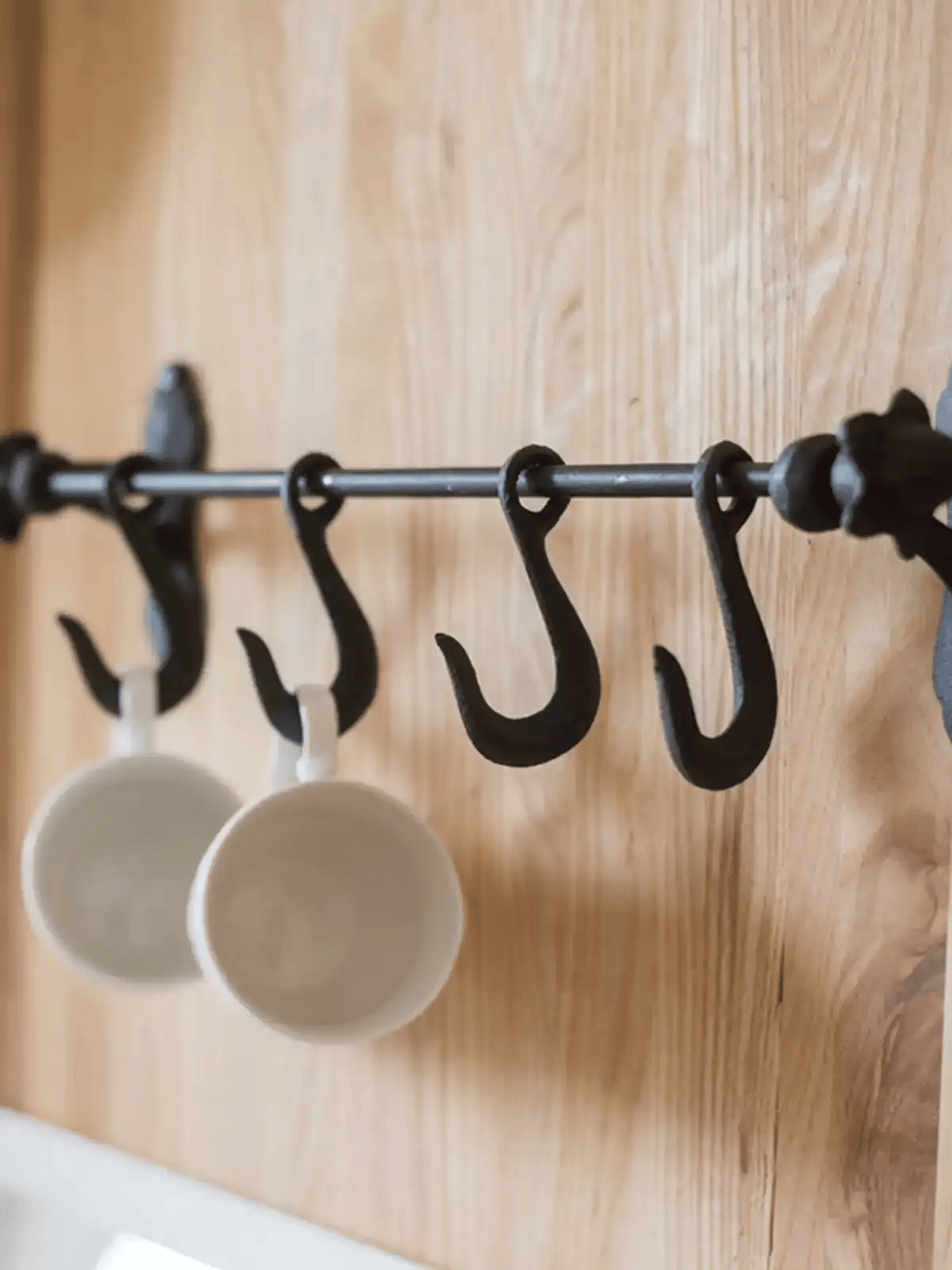 Farmhouse Iron Hook Rail