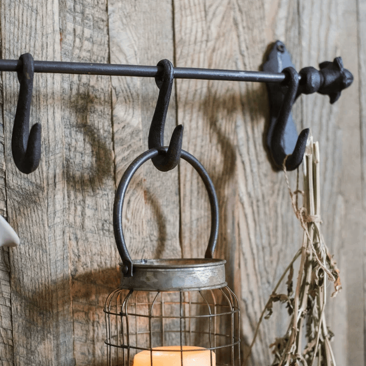 Farmhouse Iron Hook Rail