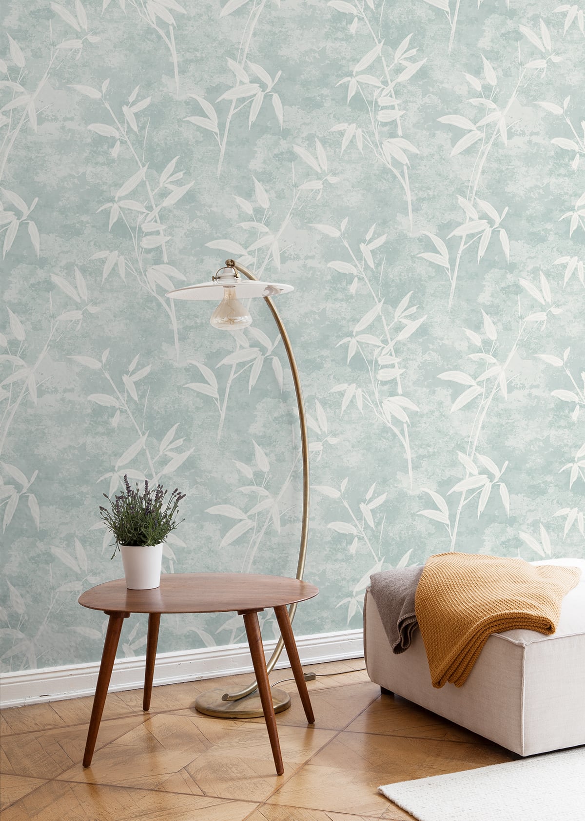 Japandi Style Honshu Bamboo Silhouette Unpasted Wallpaper