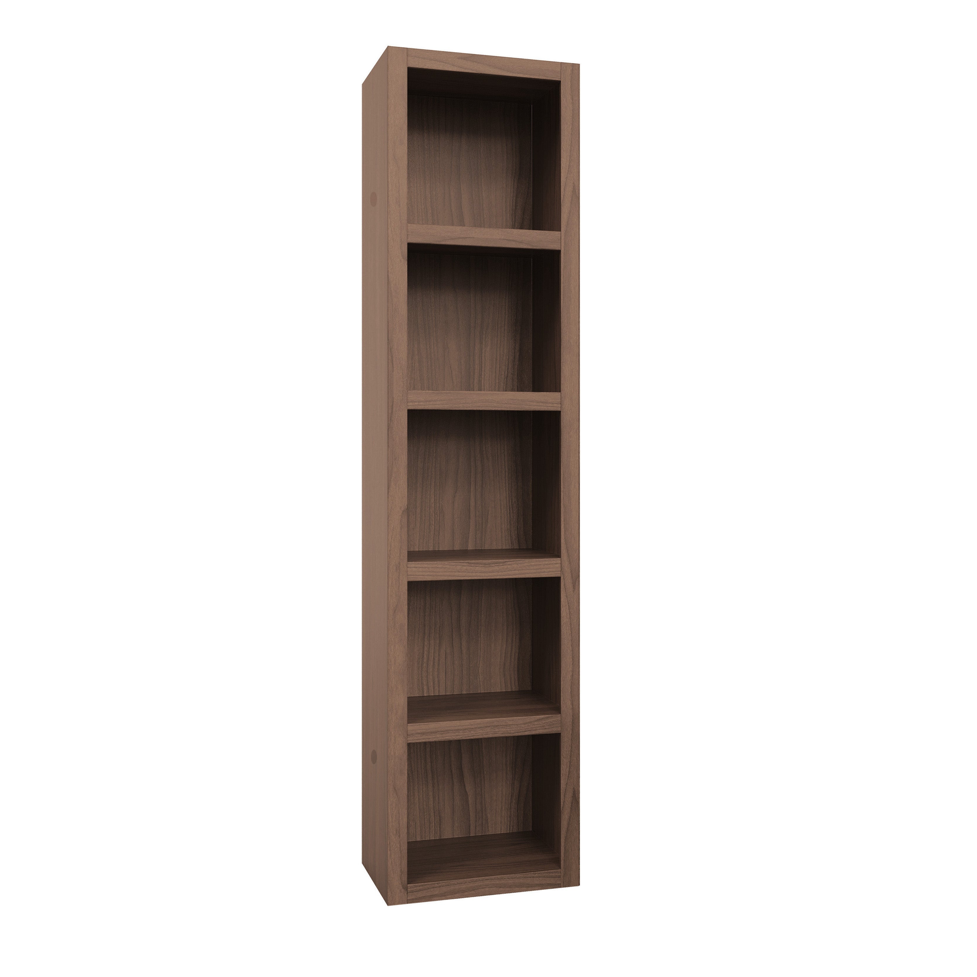 Brown Natural Wood Grain 84-in Tall Wooden Bookcase Shelf