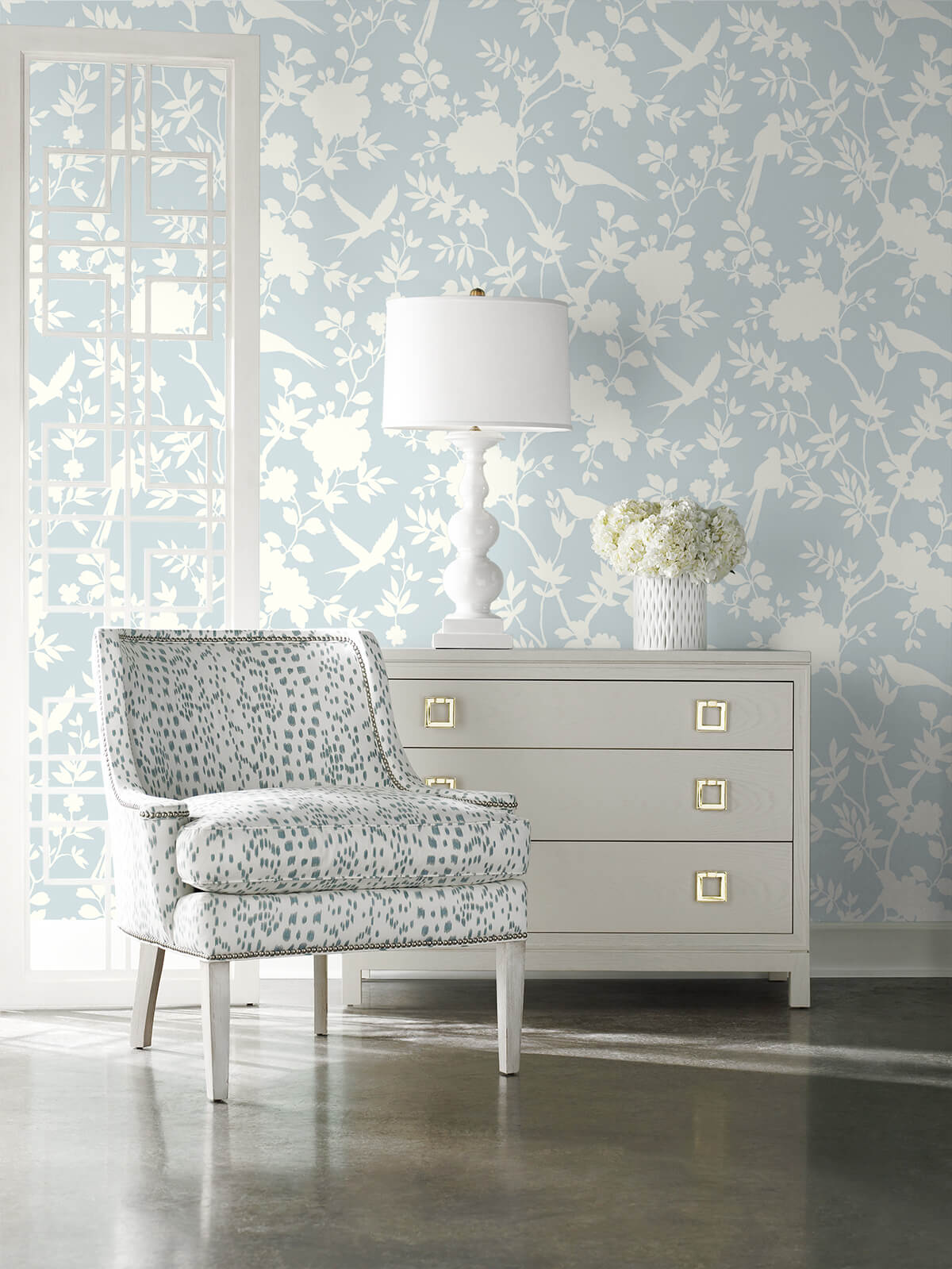 Luxe Haven Mono Toile Peel and Stick Removable Wallpaper