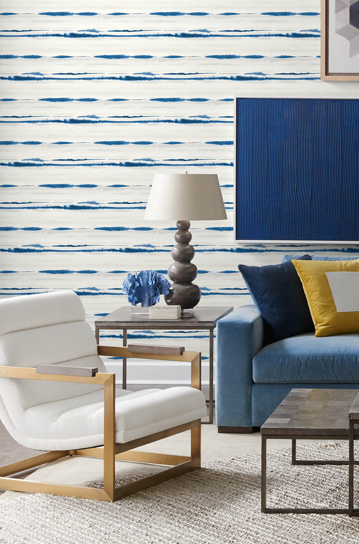 Luxe Haven Horizon Stripe Peel and Stick Removable Wallpaper