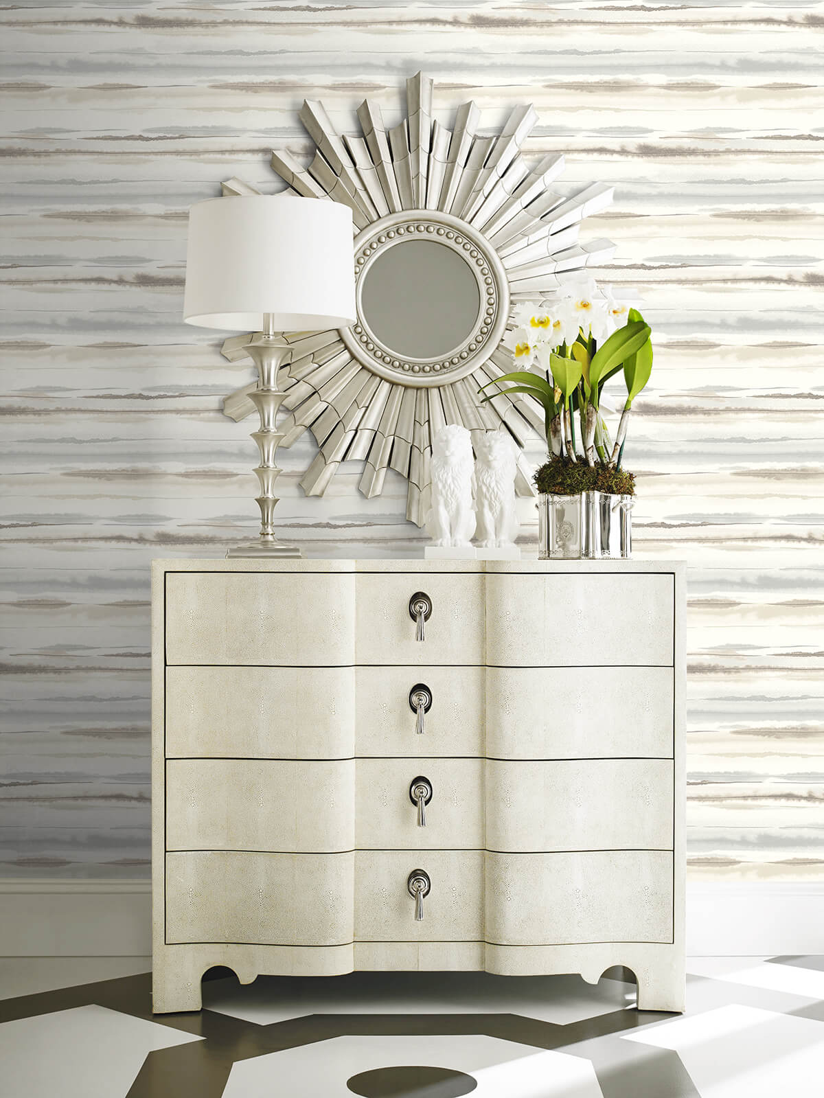 Luxe Haven Horizon Stripe Peel and Stick Removable Wallpaper