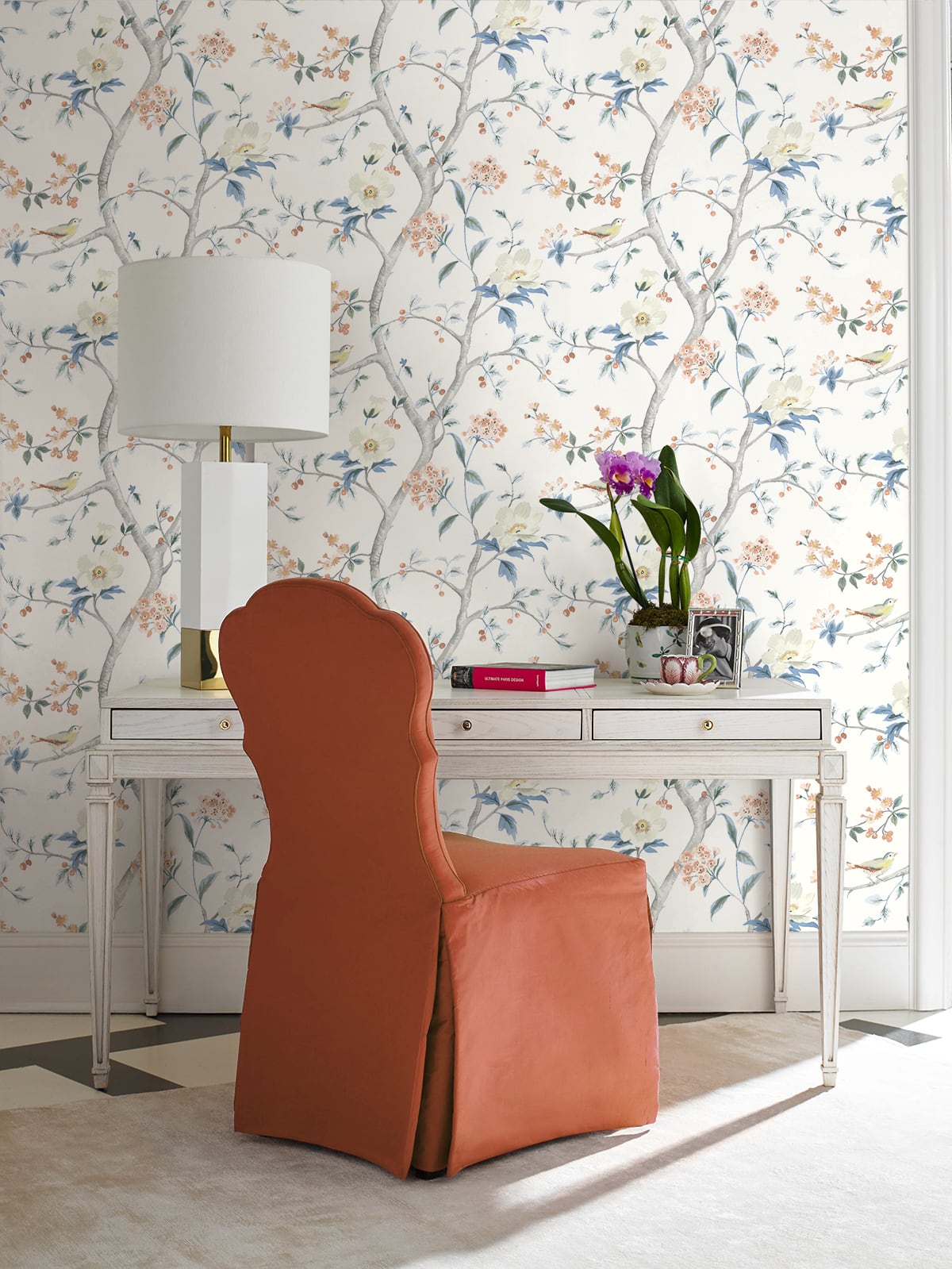 Floral Trail Chinoiserie Peel and Stick Removable Wallpaper