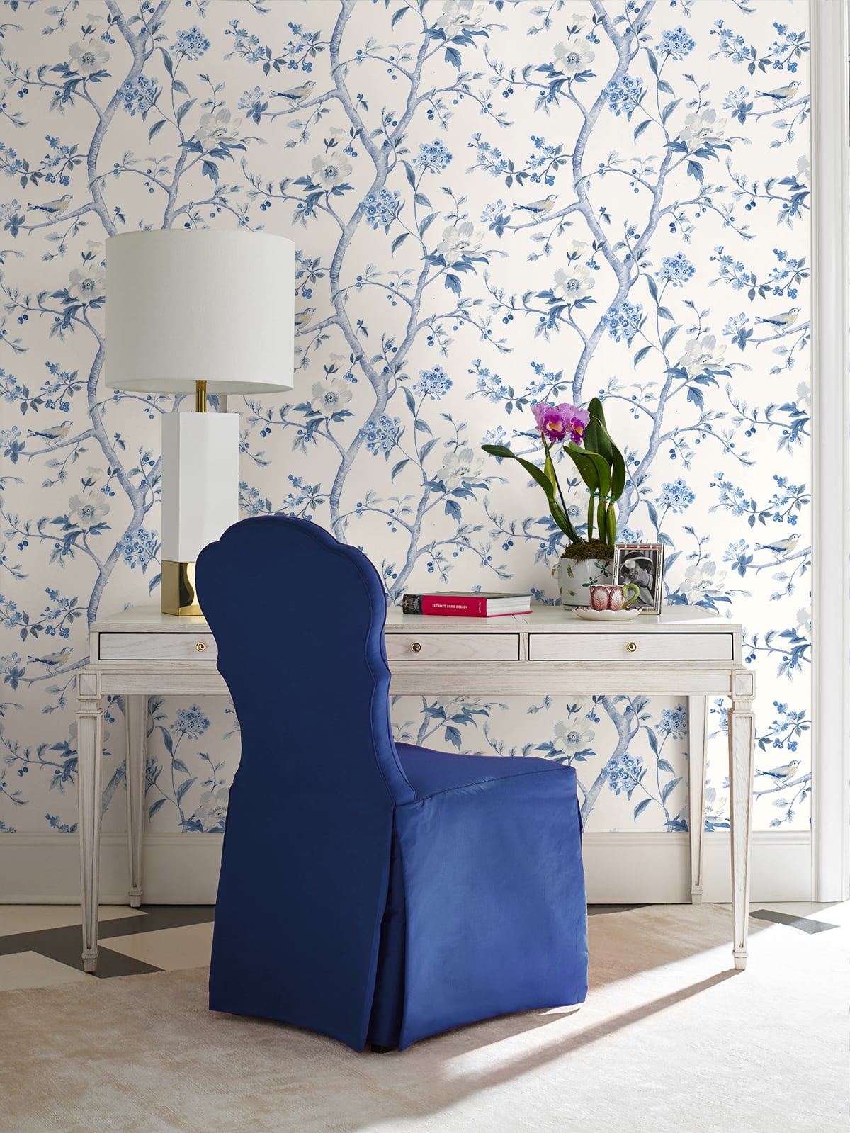 Floral Trail Chinoiserie Peel and Stick Removable Wallpaper