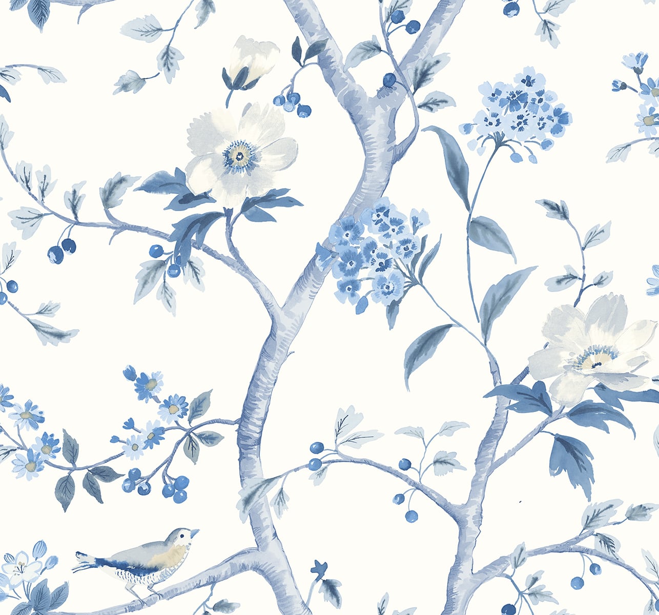 Floral Trail Chinoiserie Peel and Stick Removable Wallpaper