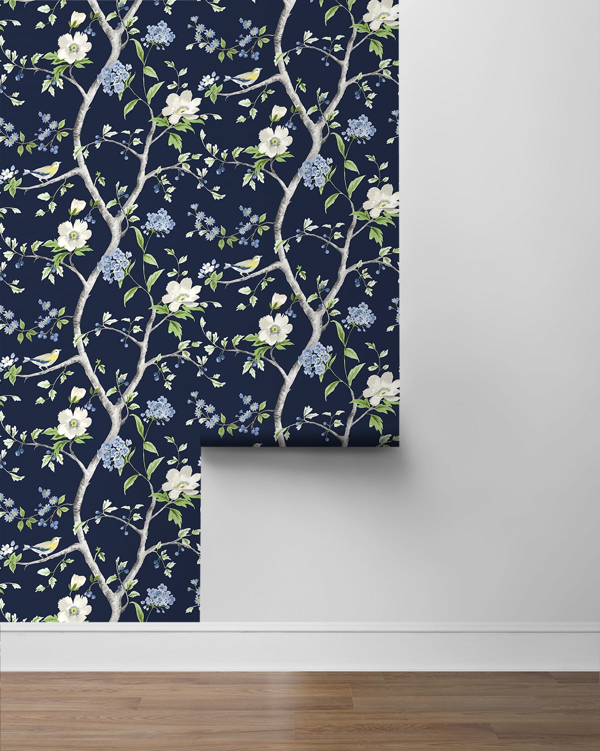 Floral Trail Chinoiserie Peel and Stick Removable Wallpaper