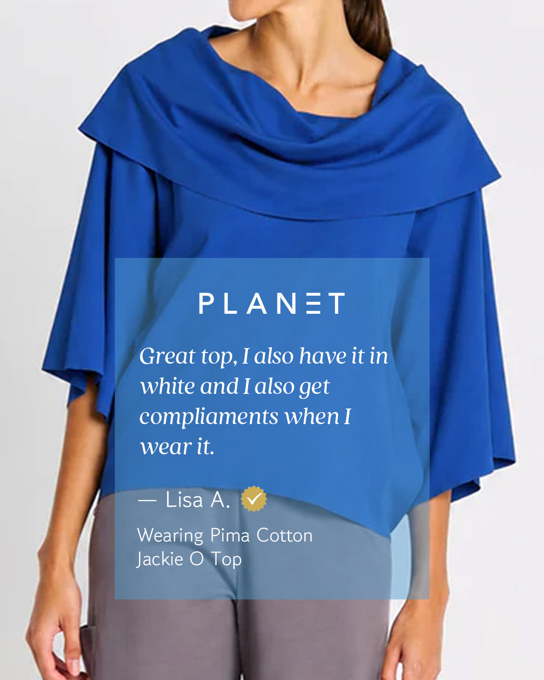 Pima Cotton Jackie O Top - Peacock