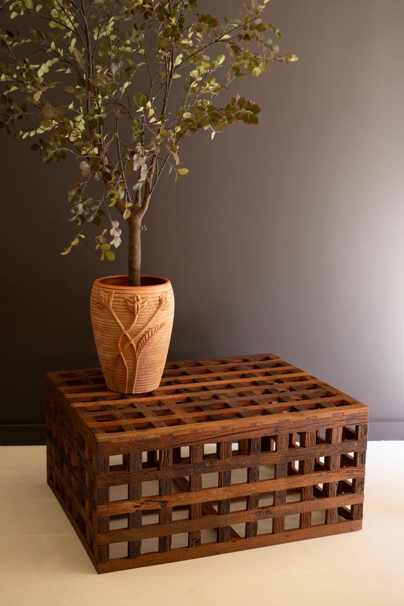 Recycled Truck Wood Grid Coffee Table