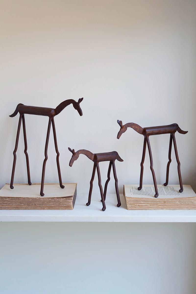 Hand-Forged Iron Horses - Set of 3