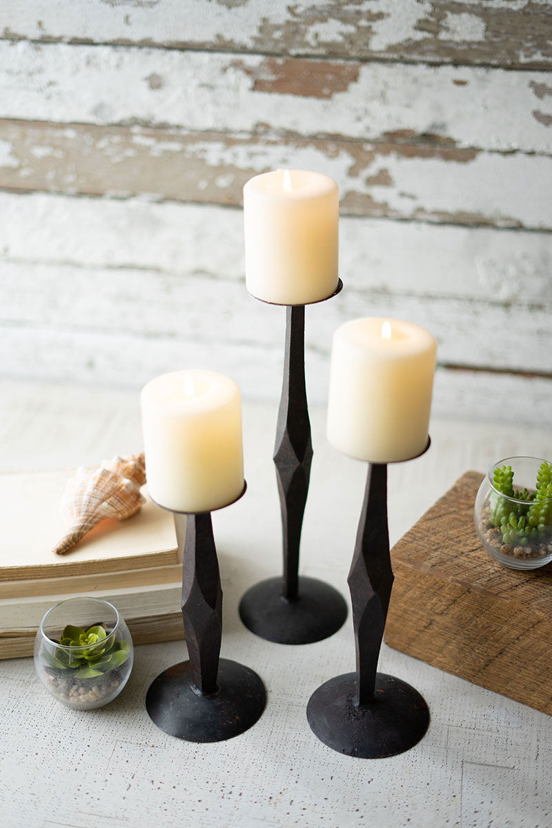 Nova Cast Iron Candle Holder (set of 3)