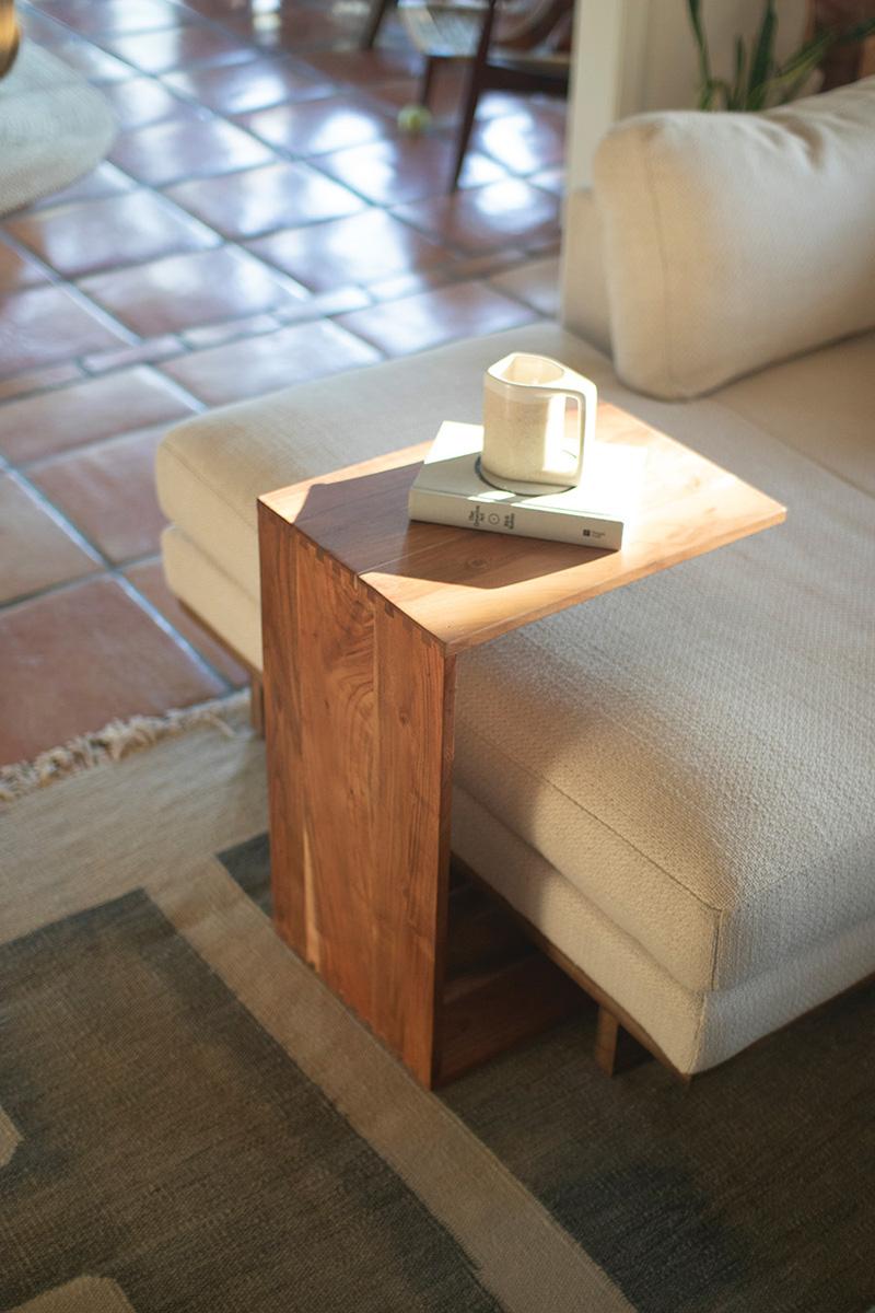 Acacia Slide-Under Sofa Table