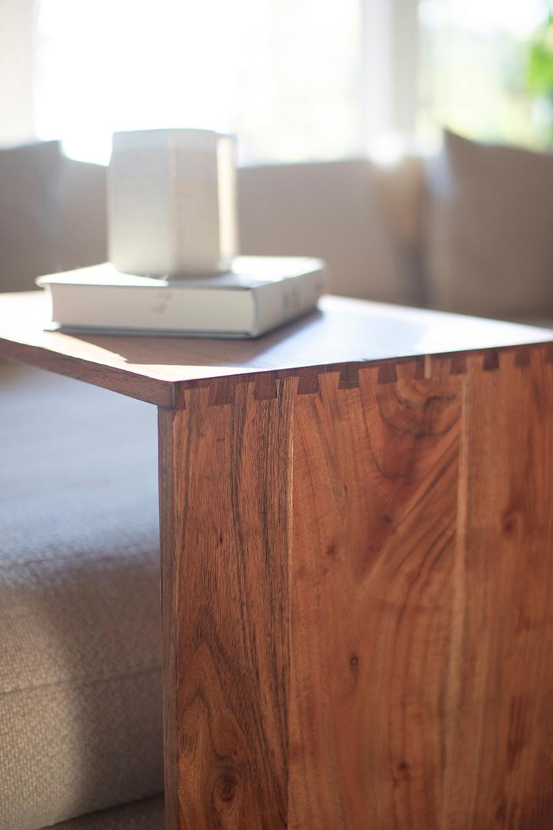 Acacia Slide-Under Sofa Table